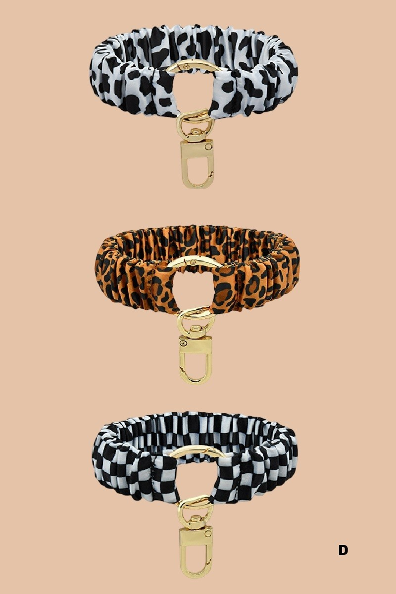 Elastic Satin Keychain Wristlet