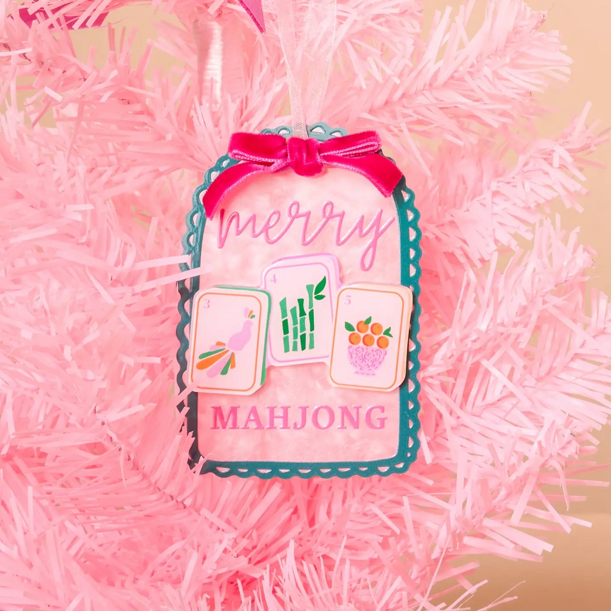 Merry Mahjong Christmas Ornament