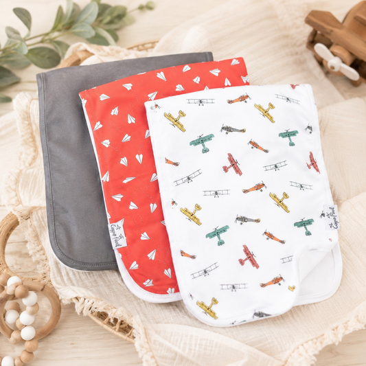 3-Pack Burp Cloth | Ace | Copper Pearl
