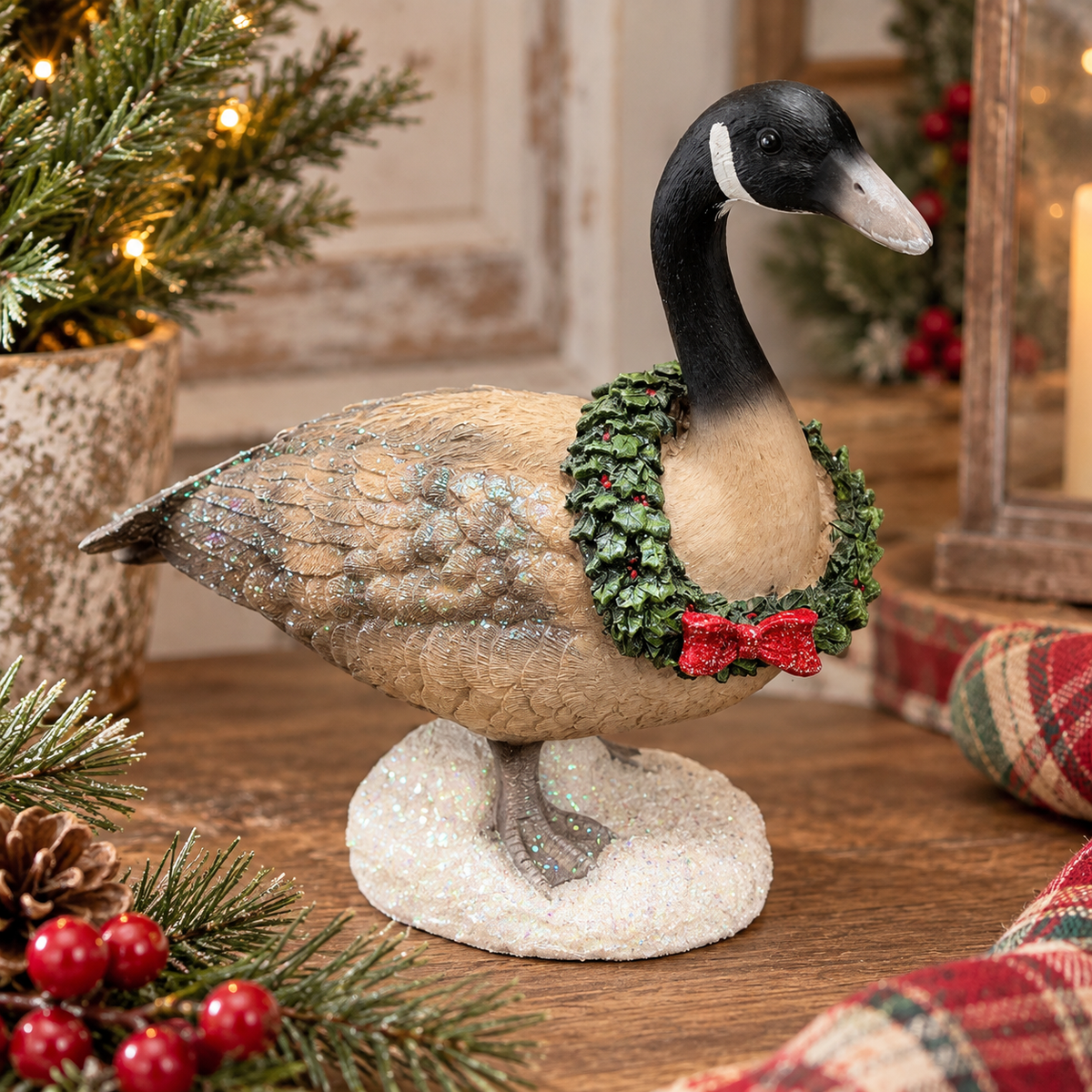 Canadian Goose with Wreath