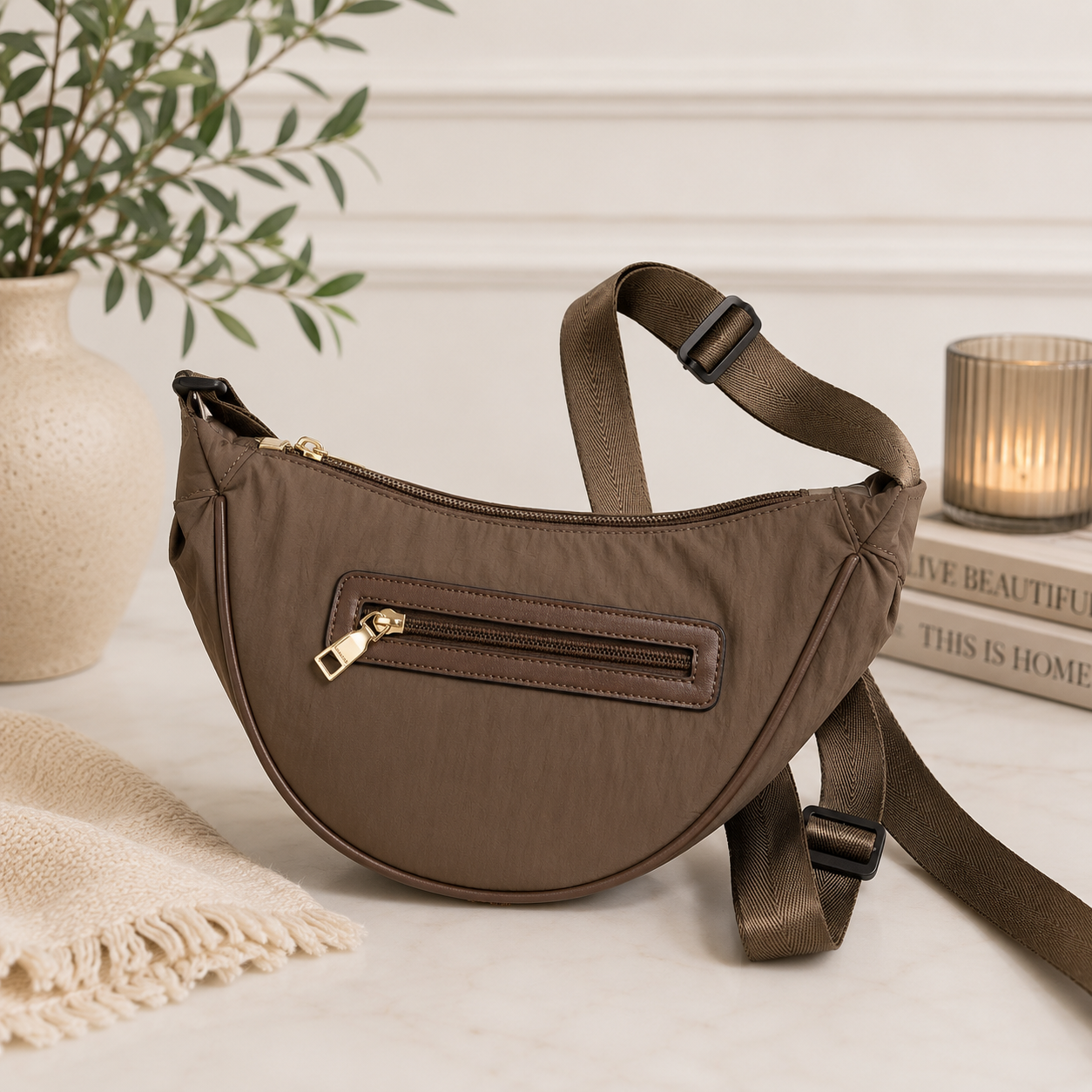 The Mason Sling Bag | Taupe