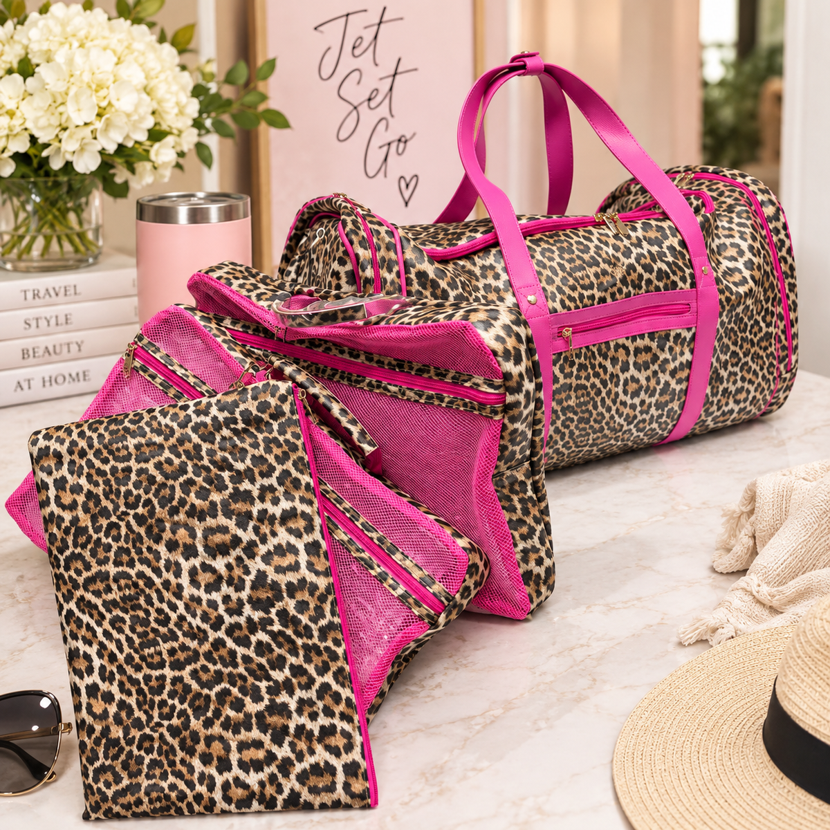 Fierce Leopard Signature VIP Duffle | 4 Piece Set