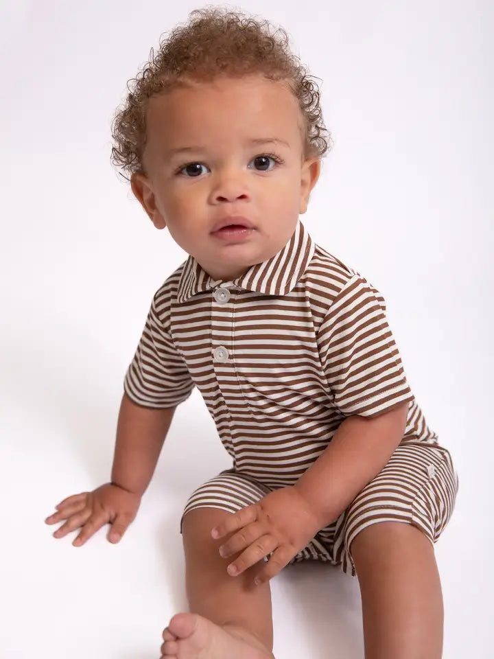 Cocoa Stripe | Romper