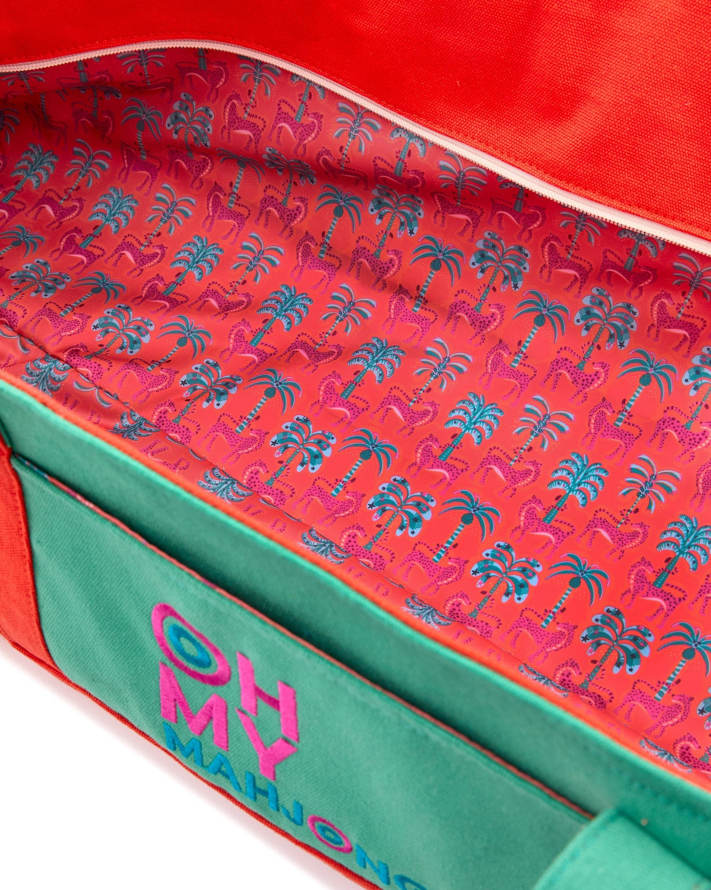 Teal Mat Mahjong Storage Bag