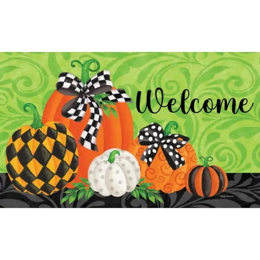Whimsy Pumpkin Door Mat