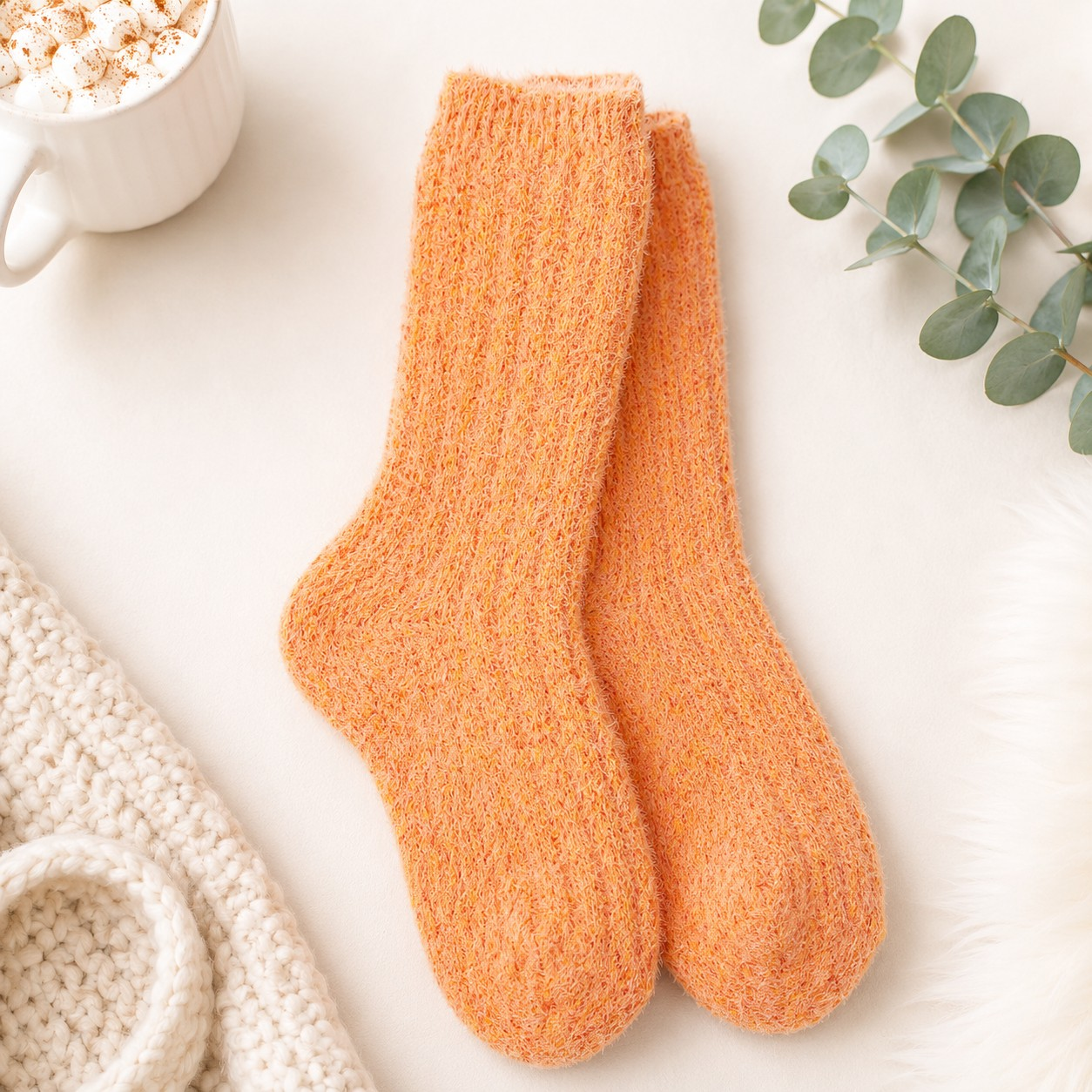 Orange Weekend Crew Sock