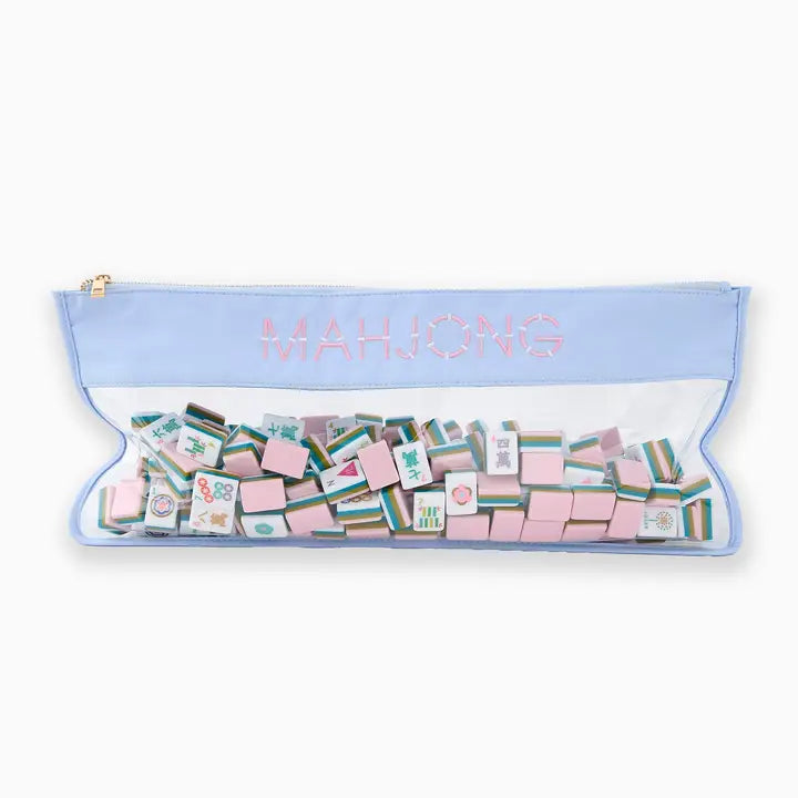 Light Blue Bamboo Mahjong Bag | Oh My Mahjong