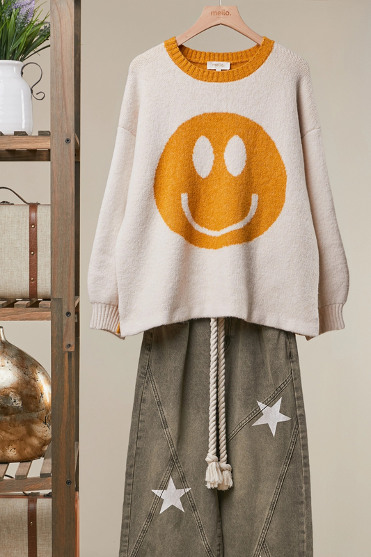 Fuzzy Smile Sweater | Mello