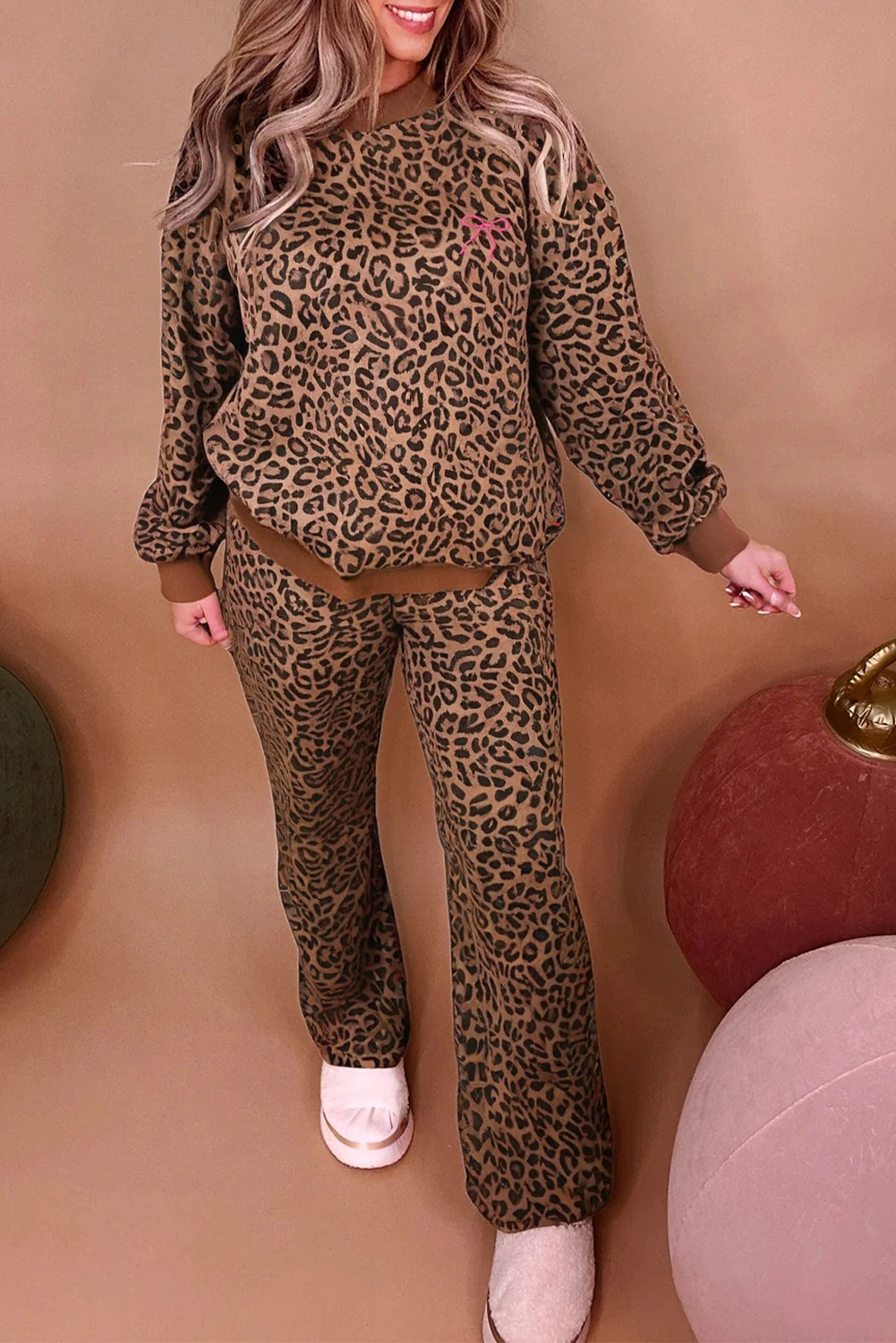 Coffee Leopard Set | Two Piece