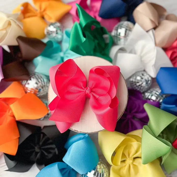 Large Hair Bow | 5.5 Inch Alligator Clip