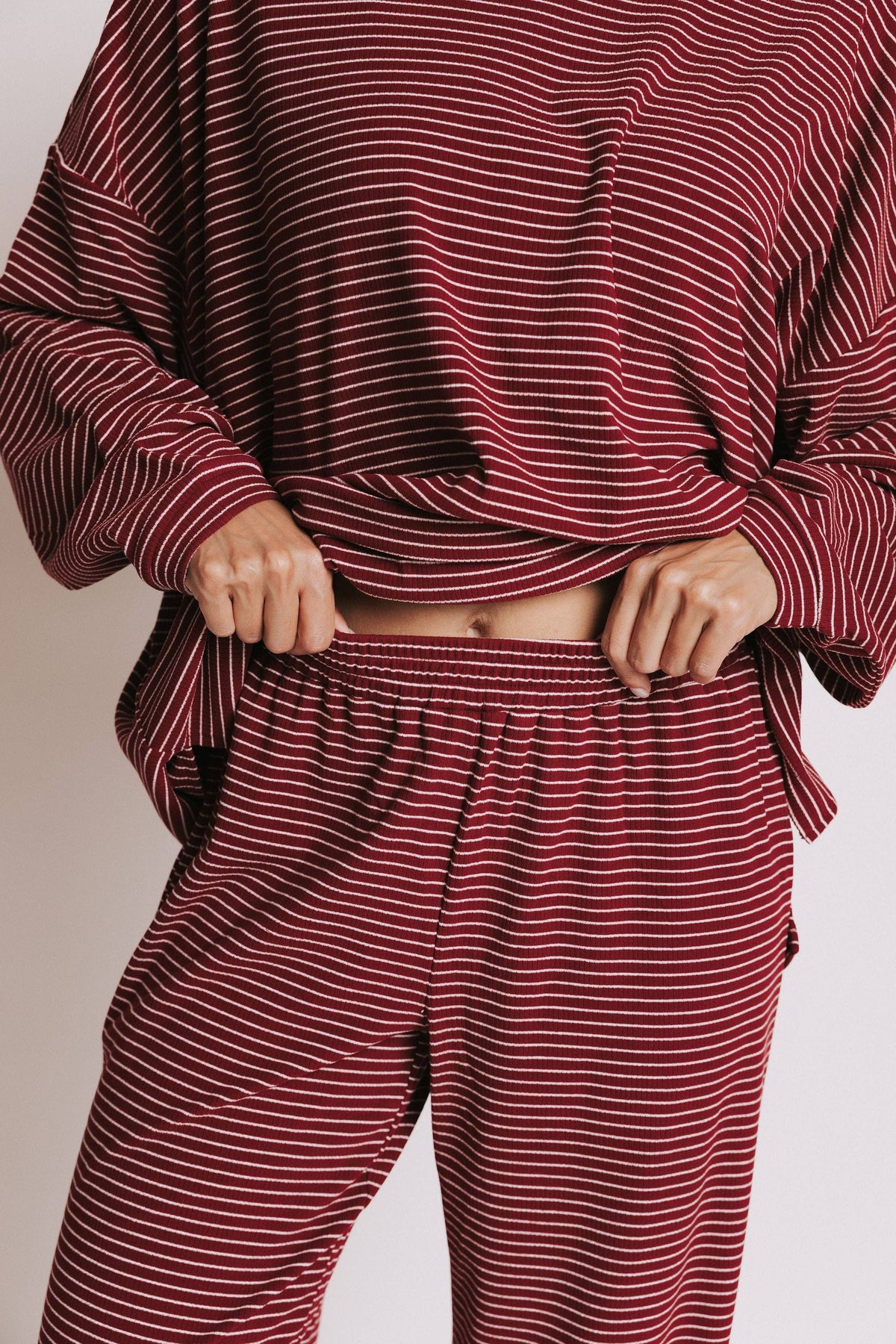 Cozy In Crimson Pants