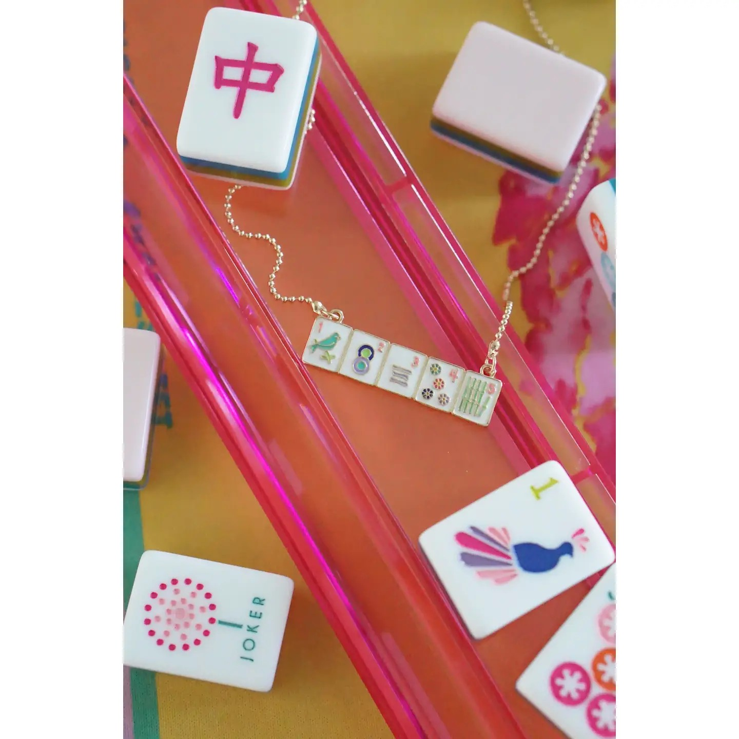 Mahjong Tile Wall Necklace
