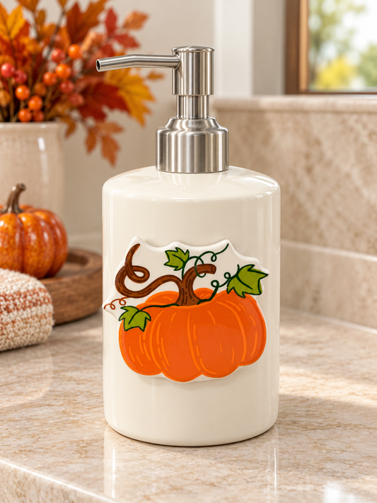 Happy Everything White Dot Soap Dispenser