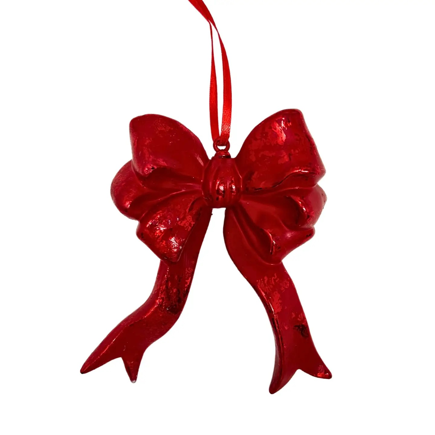 Plastic Hanging Bow Ornament