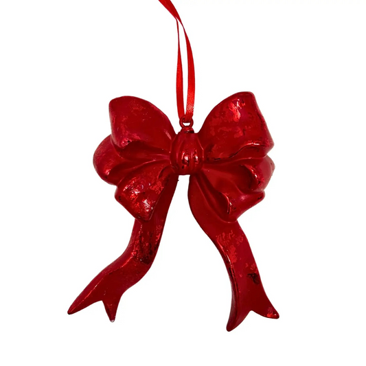 Plastic Hanging Bow Ornament
