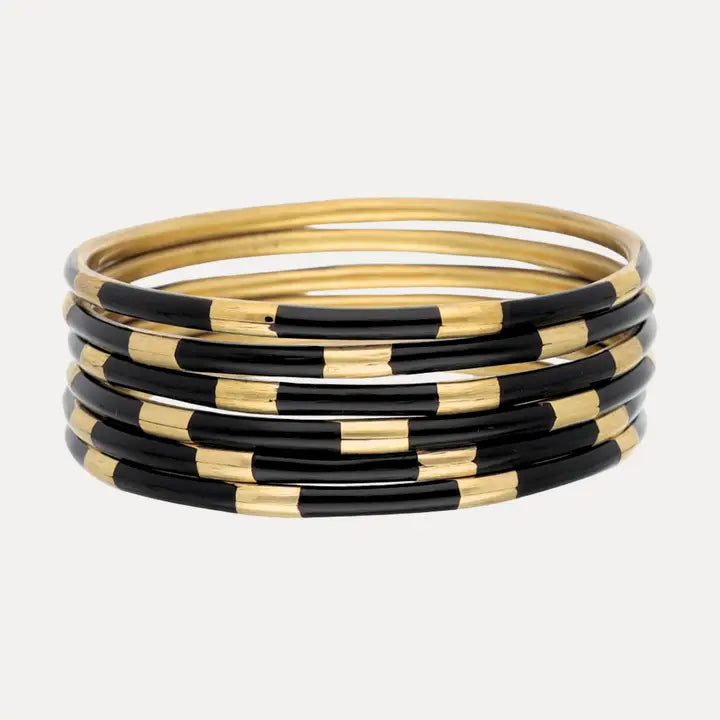 Budha Girl | Black Veda Bangles | Set of 6