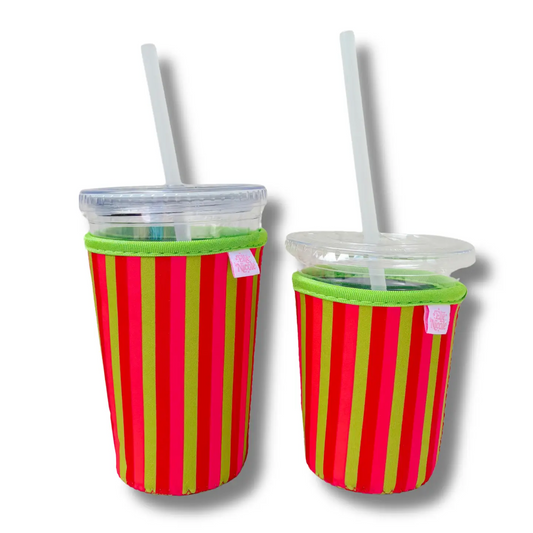 Holiday Stripes Iced Drink Sleeve