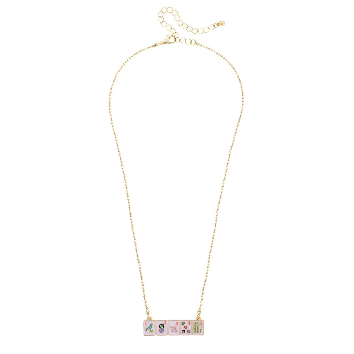 Mahjong Tile Wall Necklace