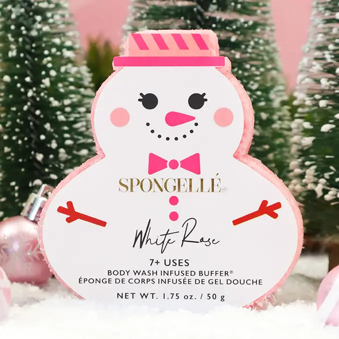 White Rose Holiday Snowman | Spongelle