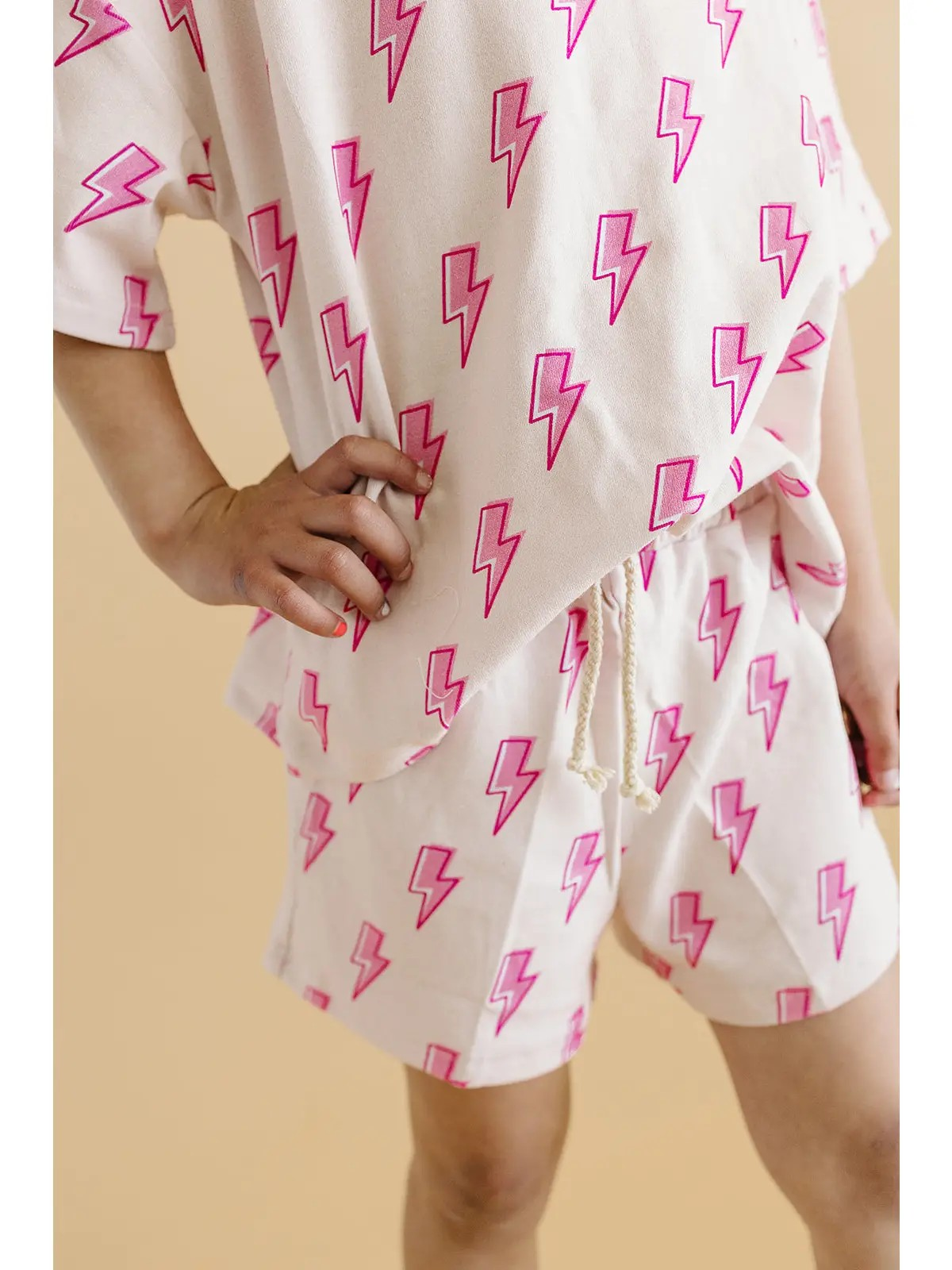 Electric Pink Cotton 2pc Set | Lucky Panda