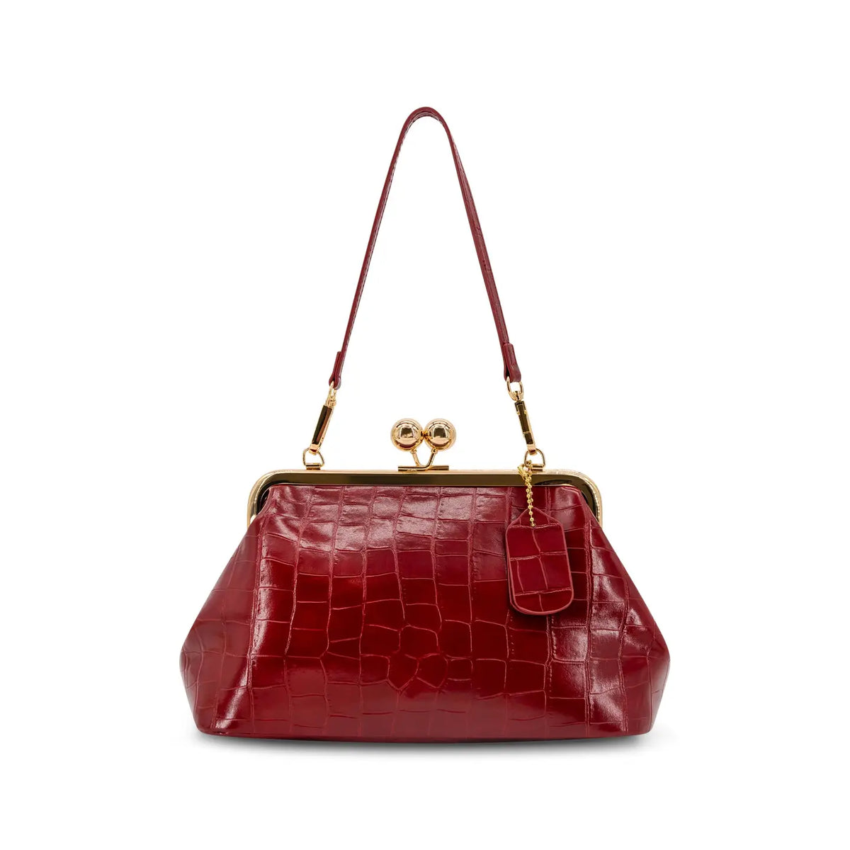 Celeste Croc Kisslock Clutch Bag