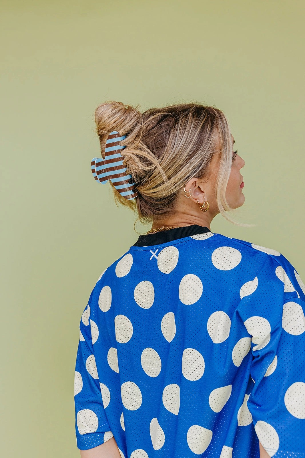 Striped Oversized Claw Clip | Kaxi