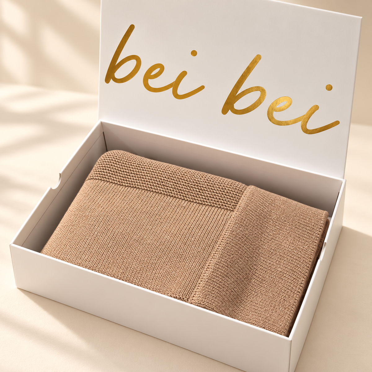 Mocha Knit Blanket | BeiBei