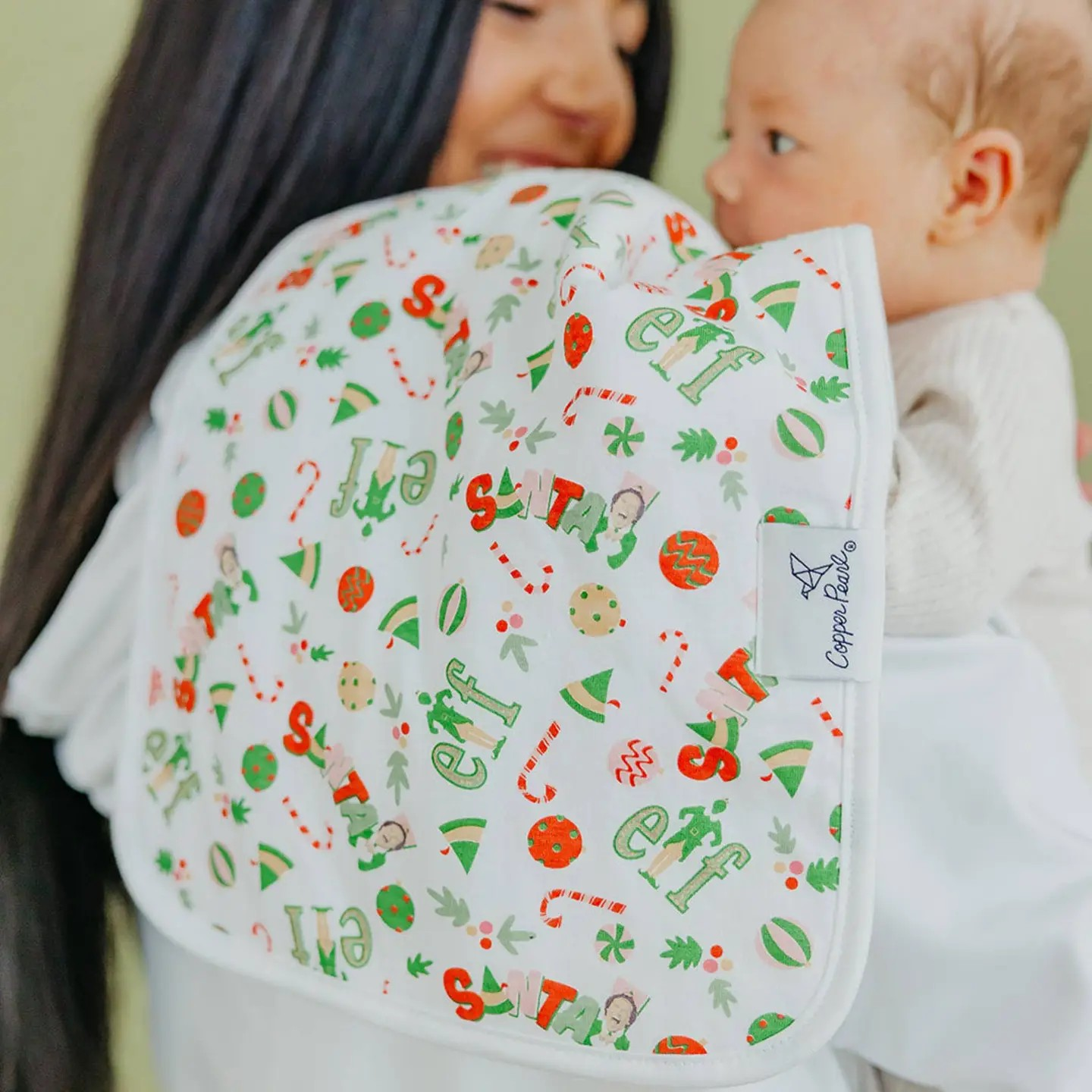 Christmas Classic Premium Burp Cloth | Copper Pearl