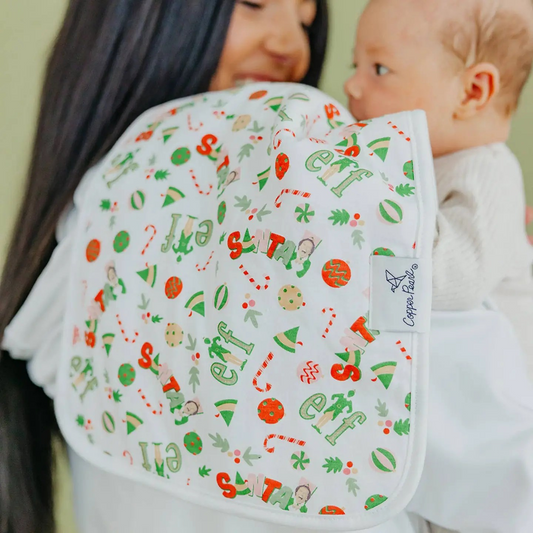 Christmas Classic Premium Burp Cloth | Copper Pearl