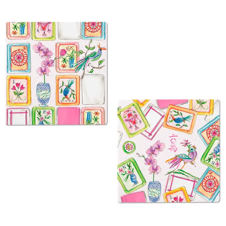 Mahjong Ceramic Drink Coasters