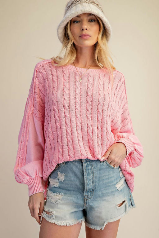 Candy Cable Knit Sweater