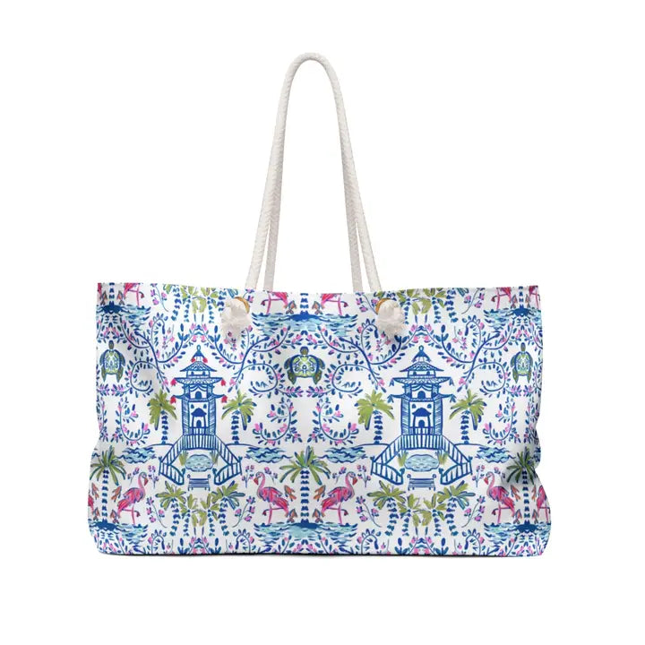 Colorful Chinoiserie Mahjong Tote Bag | Britt Mills