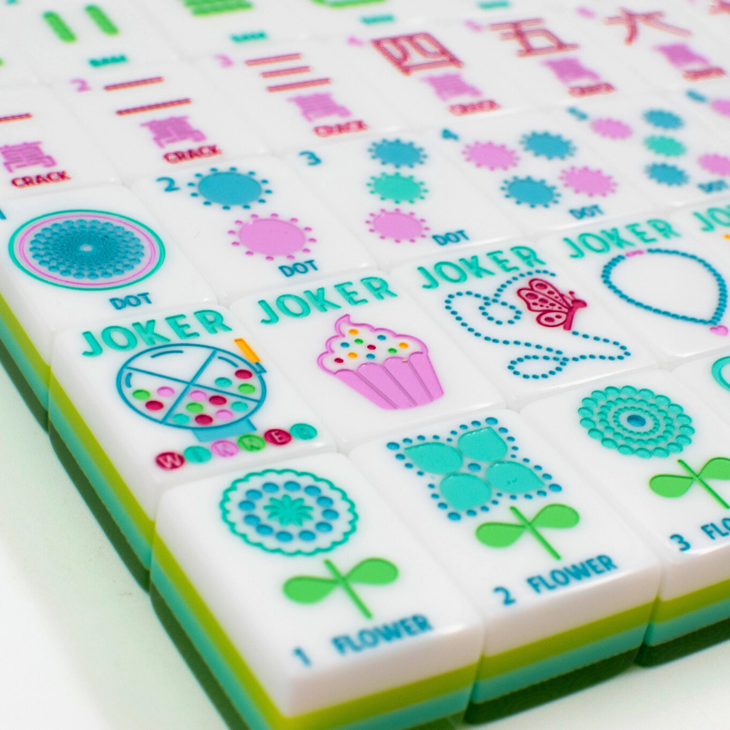 Crystal Confetti Lemon-Lime Mahjong Set | My Fair Mahjong