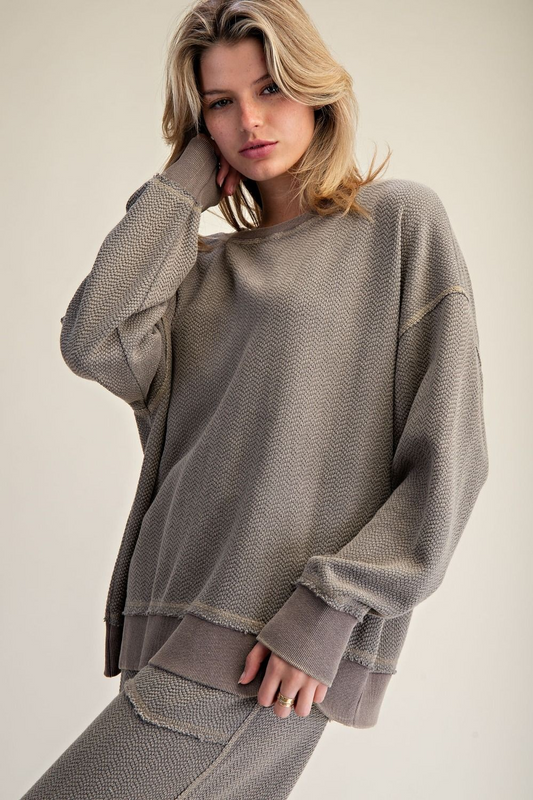 Willow Knit Pullover | Ash Olive