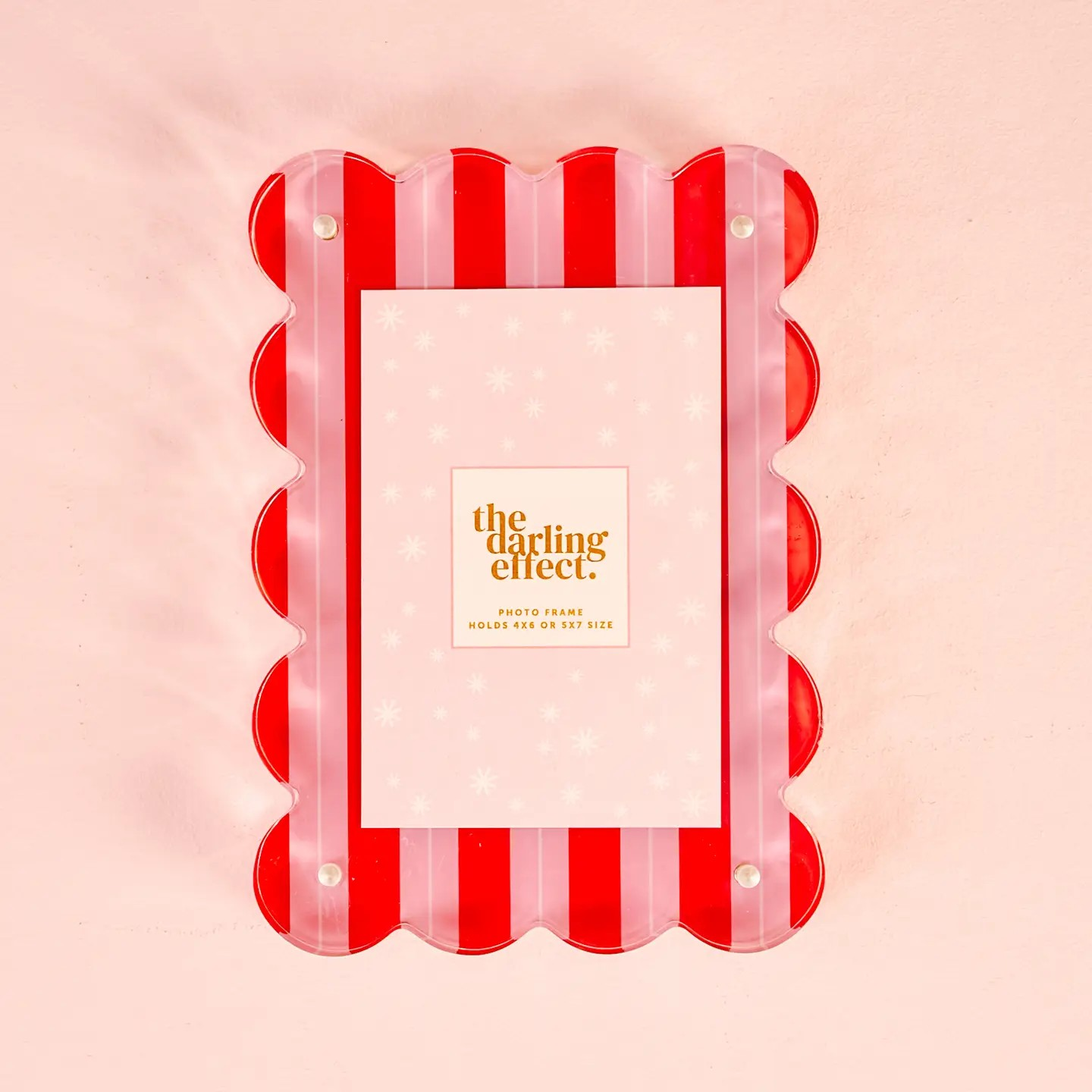 Peppermint Stripes Scalloped Frame