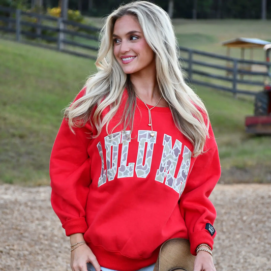 LuLu Mac Red Sweatshirt | Camo