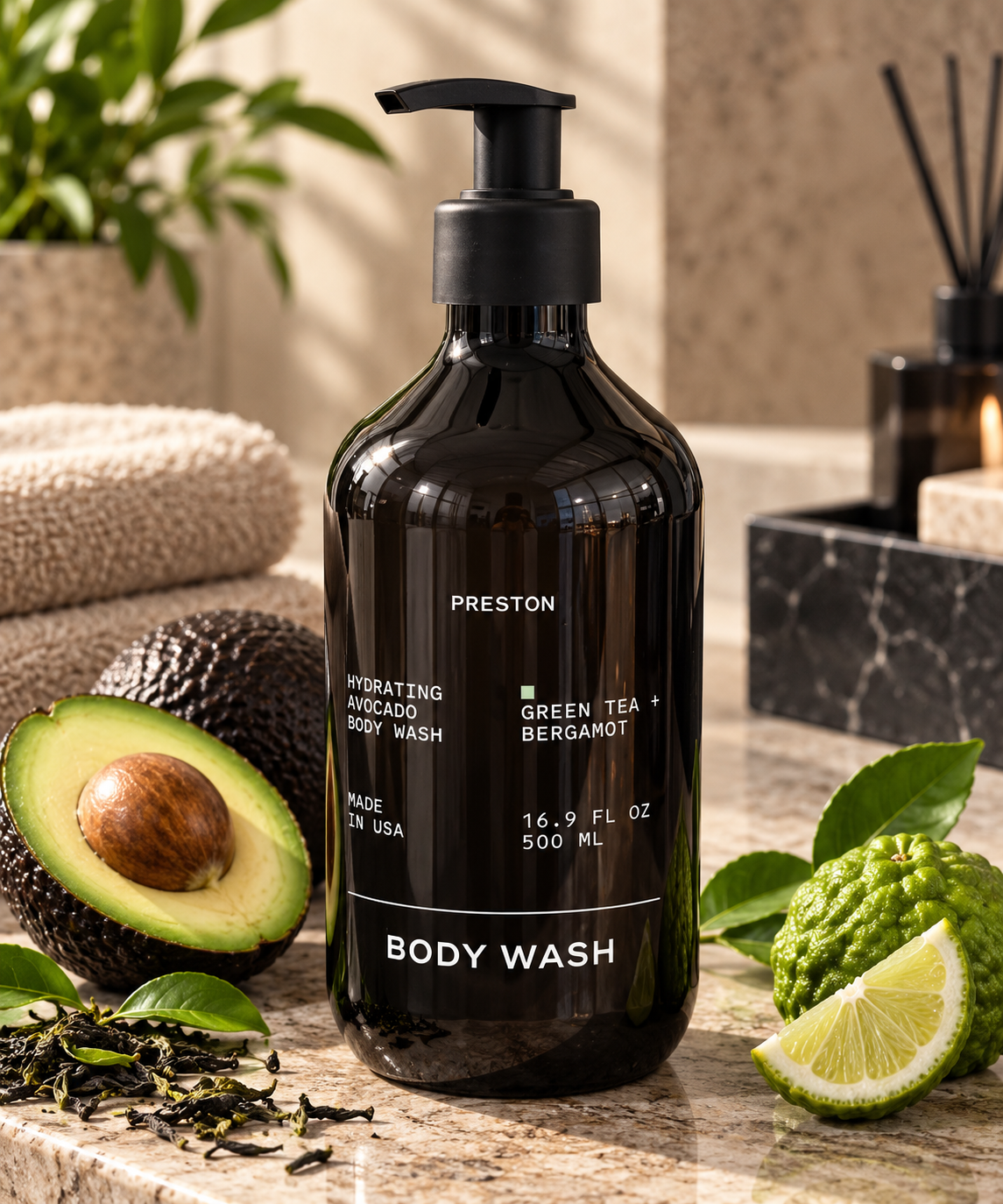 Preston Body Wash | Green Tea & Bergamot