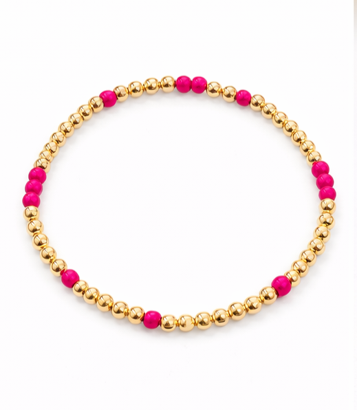 Gold Coast Island Bracelet | Pink Passion
