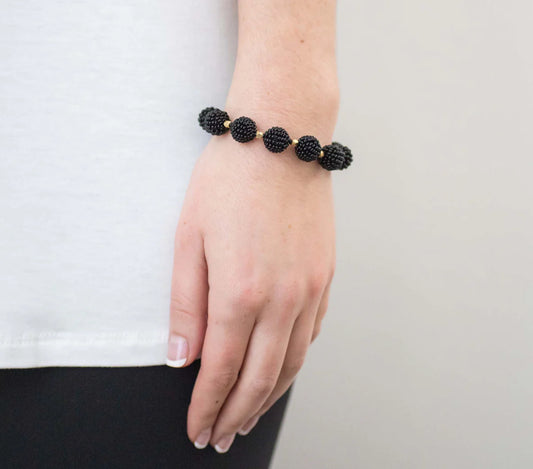 Luxe Globe Bracelet | Black/Gold