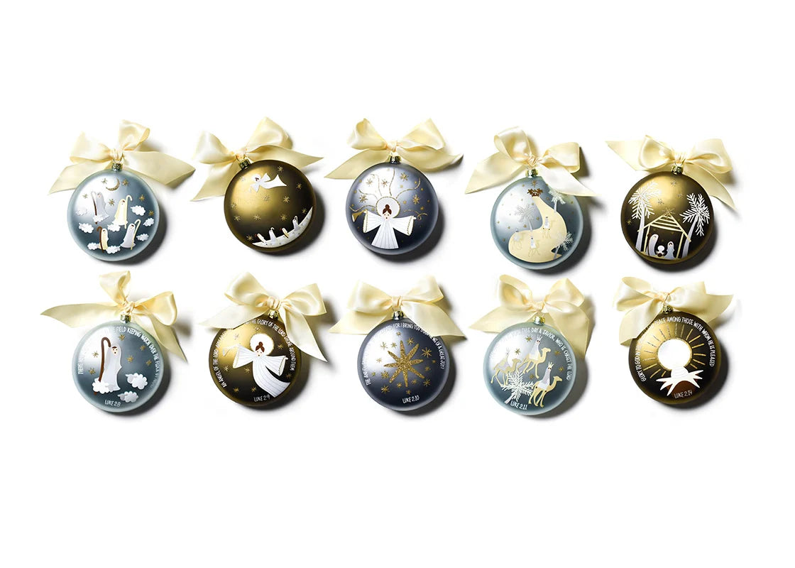 Birth of Christ | Glass Ornament | SET OF 5