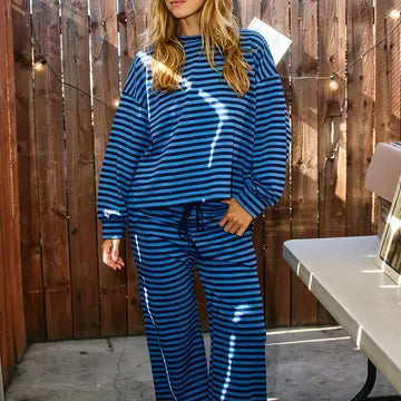 Easy Nights Navy Stripe Pants