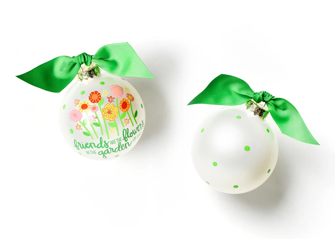 Friends Are Flowers | Glass Ornament