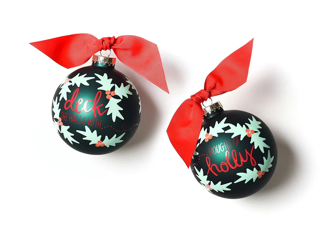 Holly | Christmas Glass Ornament