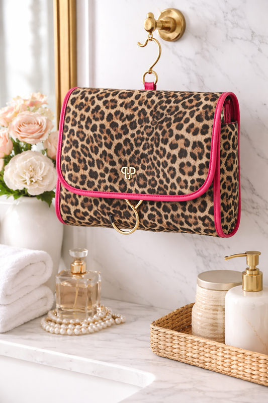 Fierce Leopard Hanging Toiletry Case