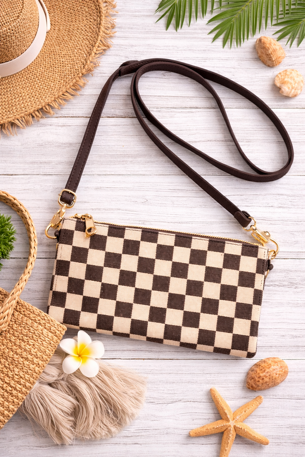 Riley Checked Crossbody/Wri