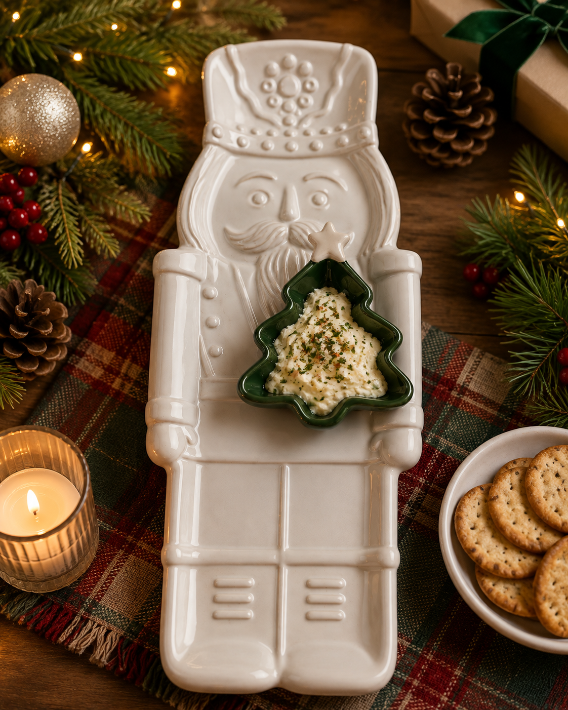 Merry Nutcracker Chip & Dip Platter