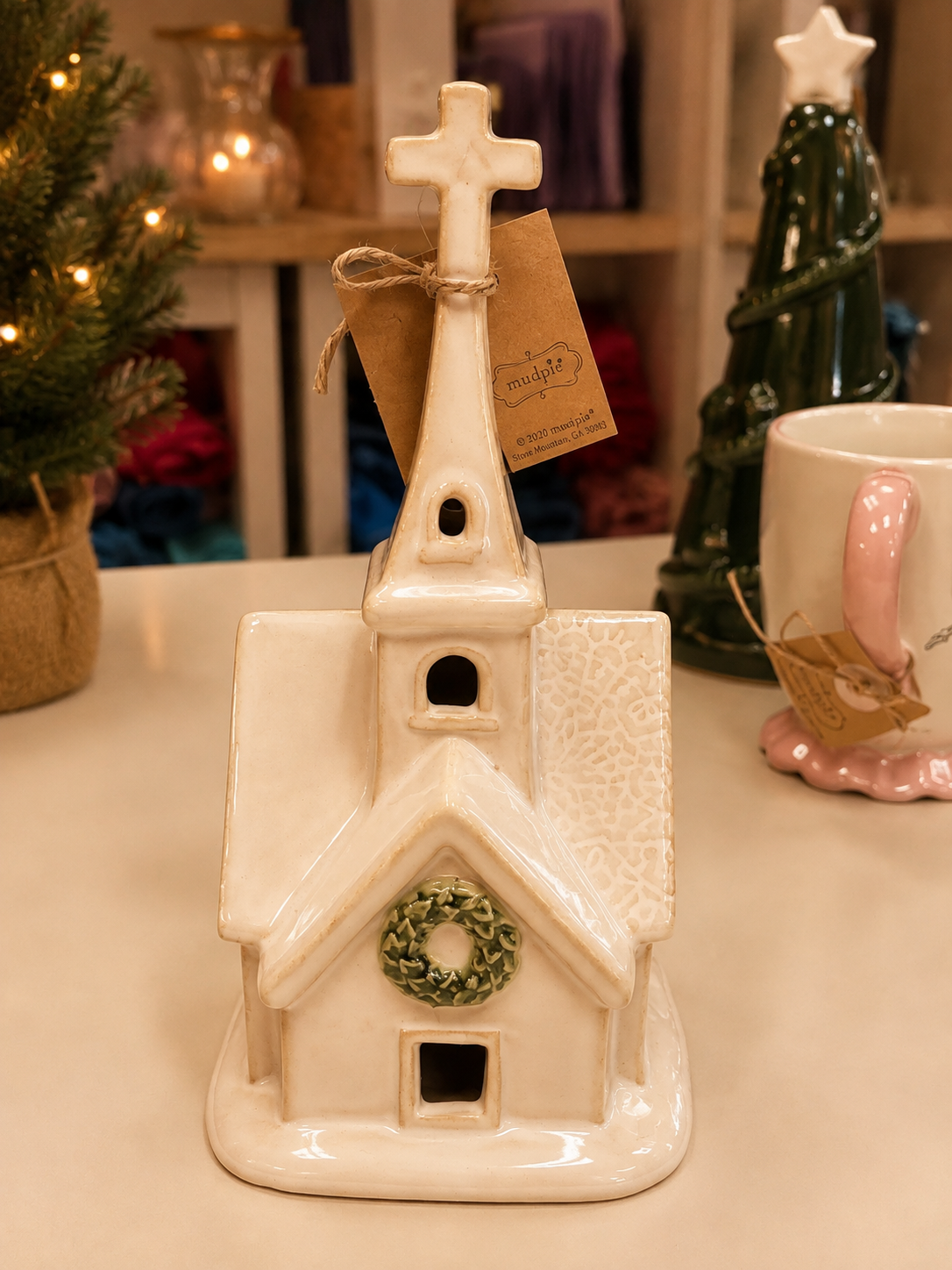 Christmas Chapel Tea Light Holder