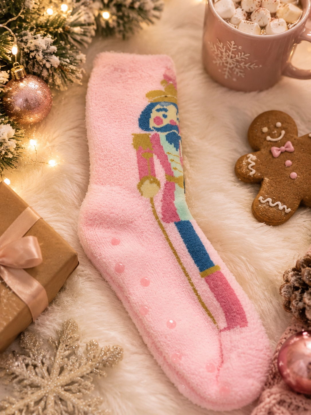Sugar Plum Nutcracker Snuggle Socks