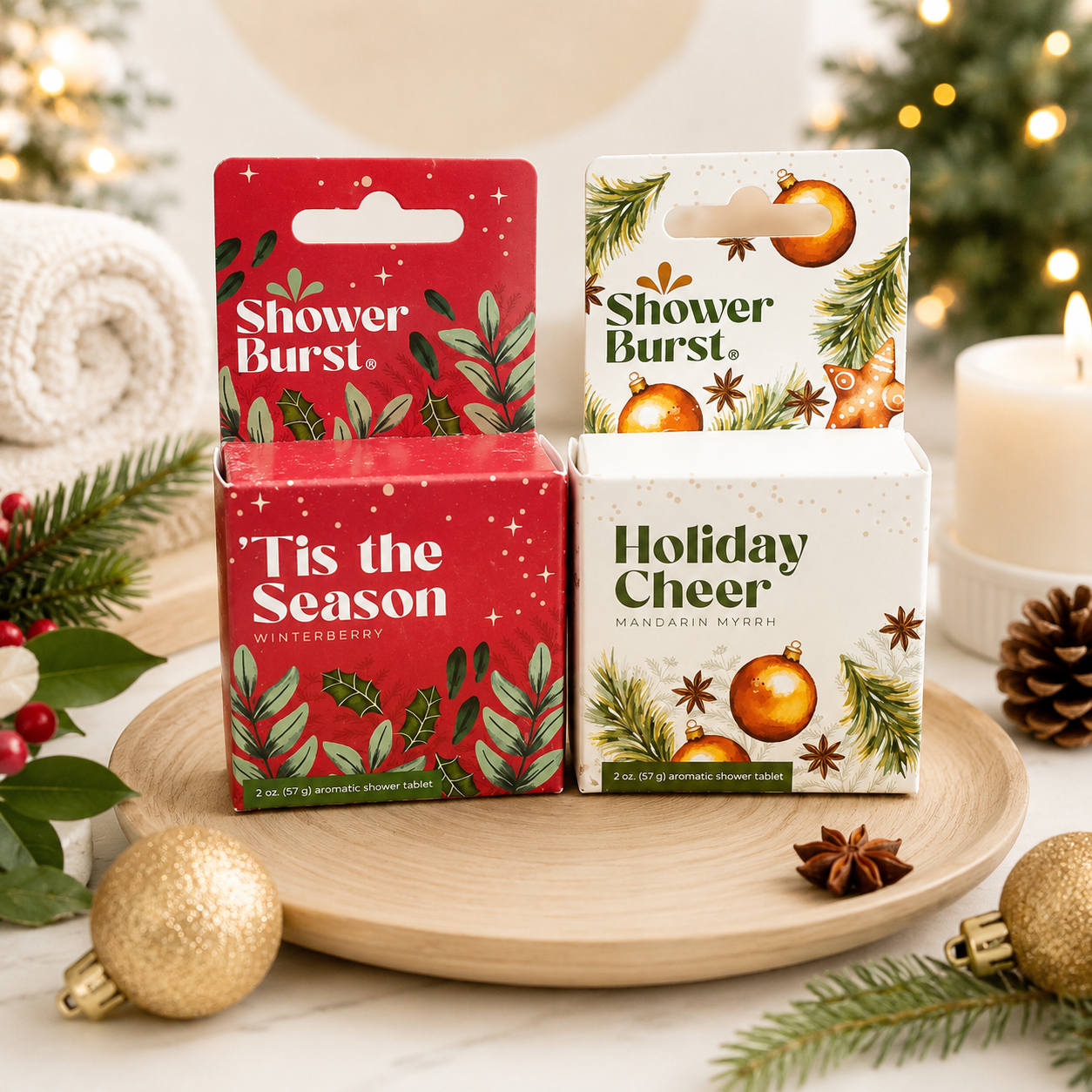 Christmas Shower Burst Steamers