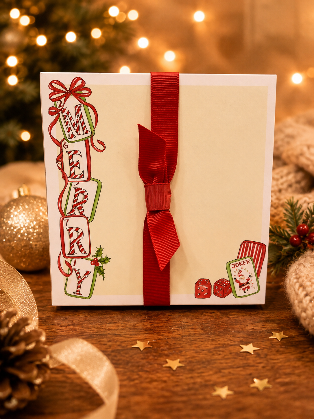 Luxe Notepad | Merry Mahjong Tiles | 2 Sizes